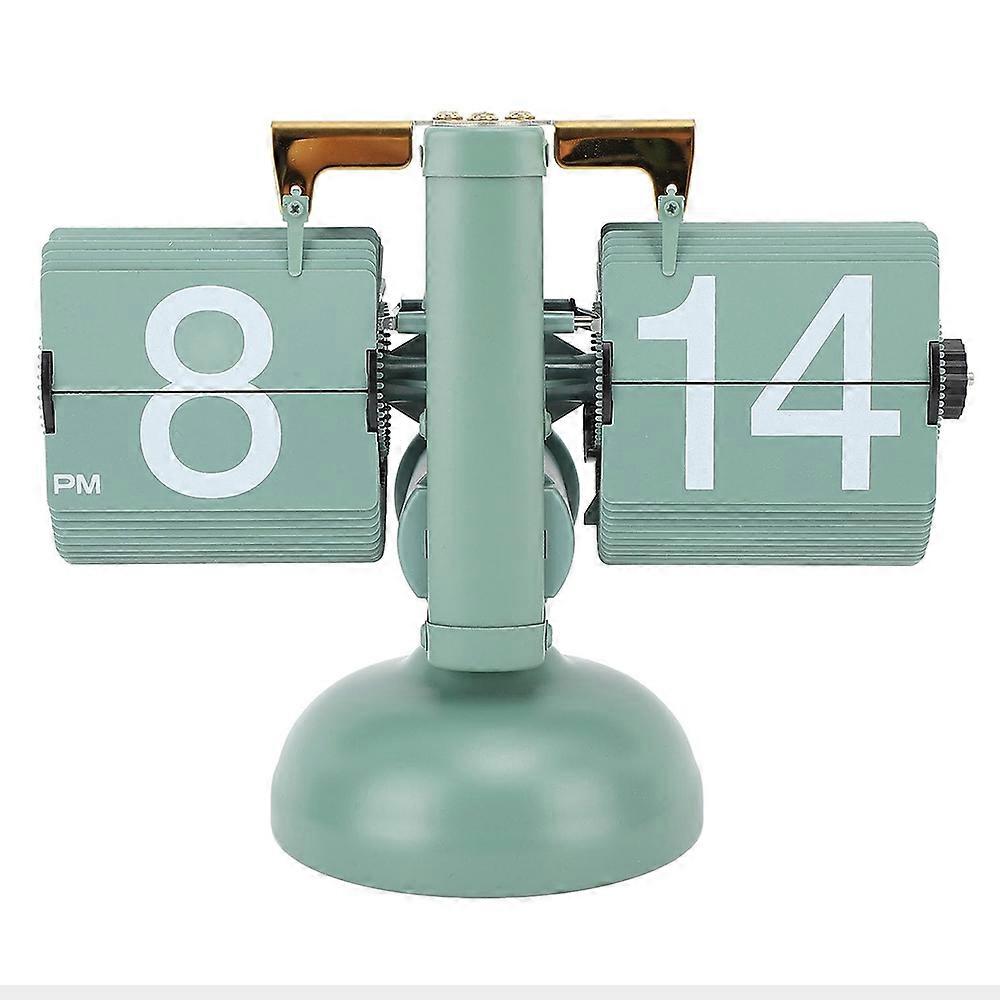 Retro Auto Flip Clock Living Room Desk Clock Balance Mechanical Flip Down Clock