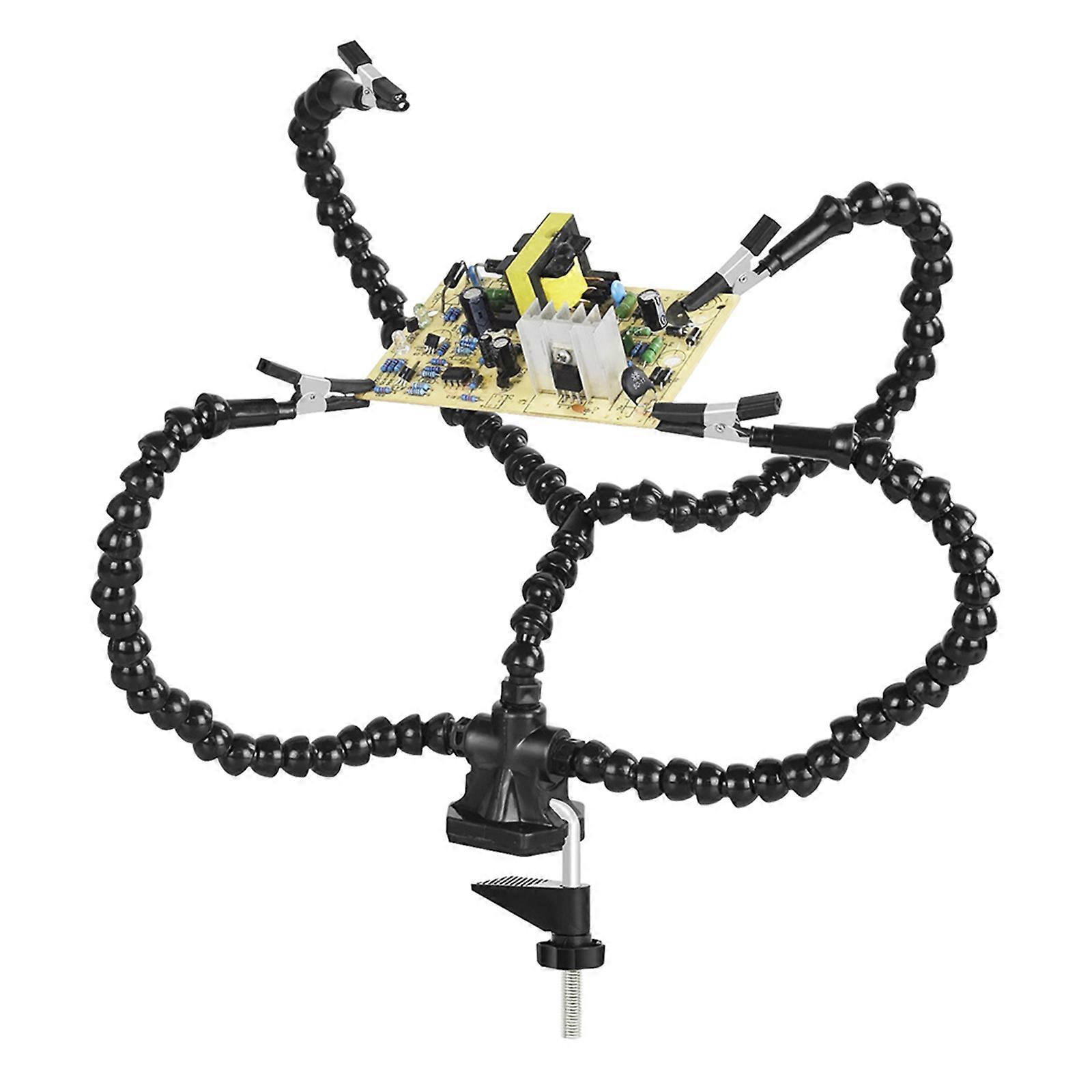 Soldering Aid Third Hand Soldering Tool with Adjustable Gooseneck Arms and Clips Must Have Tool for Electronics Work Multicolor