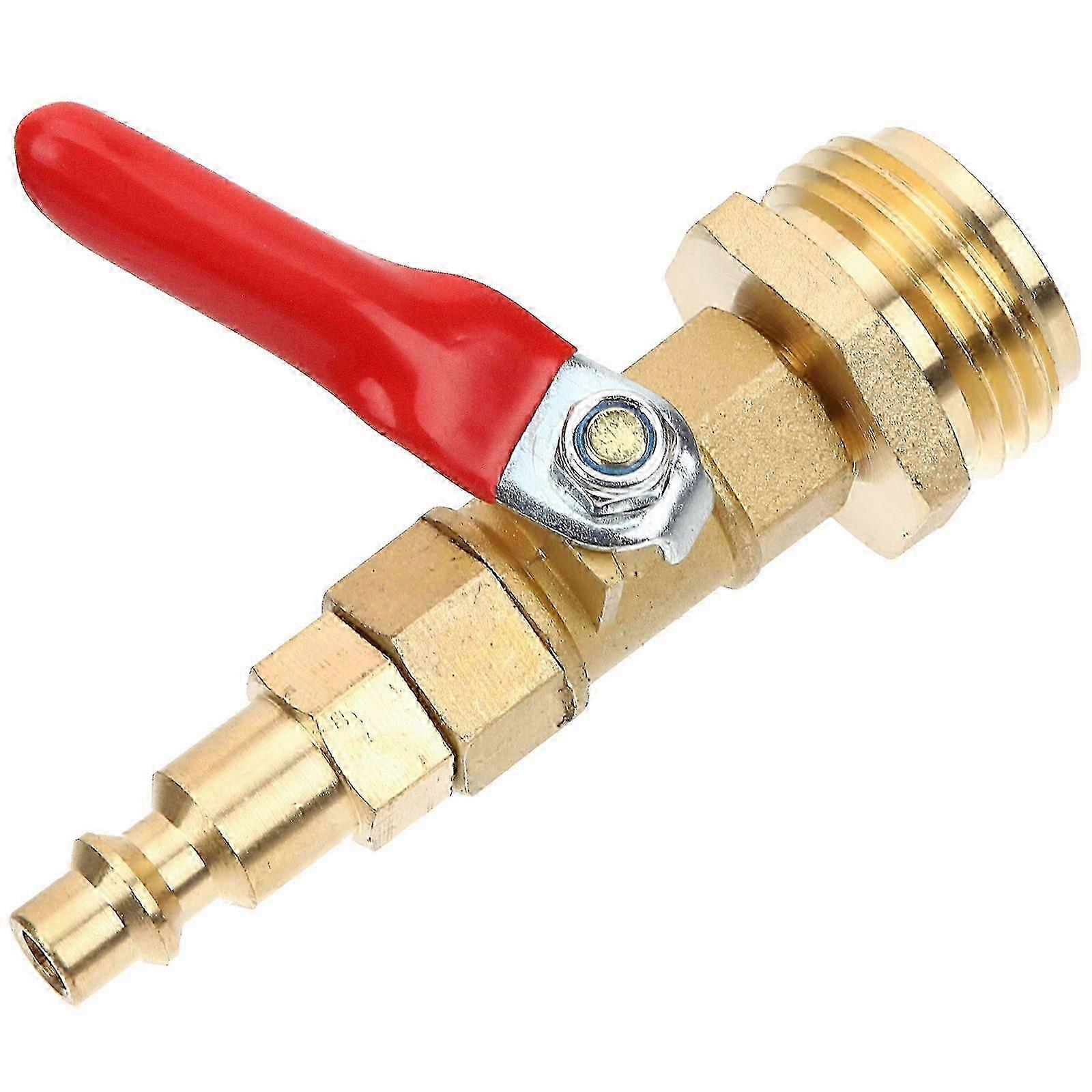 Winterize Water Hose Fitting - Brass Adapter with 1/4" Outer Thread for Blow Outs