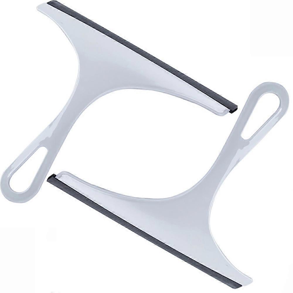 2 Pcs Mini Plastic Squeegee for Shower Doors, Mirror, Windows, Car Windshield - Multi-Purpose Wiper Tool