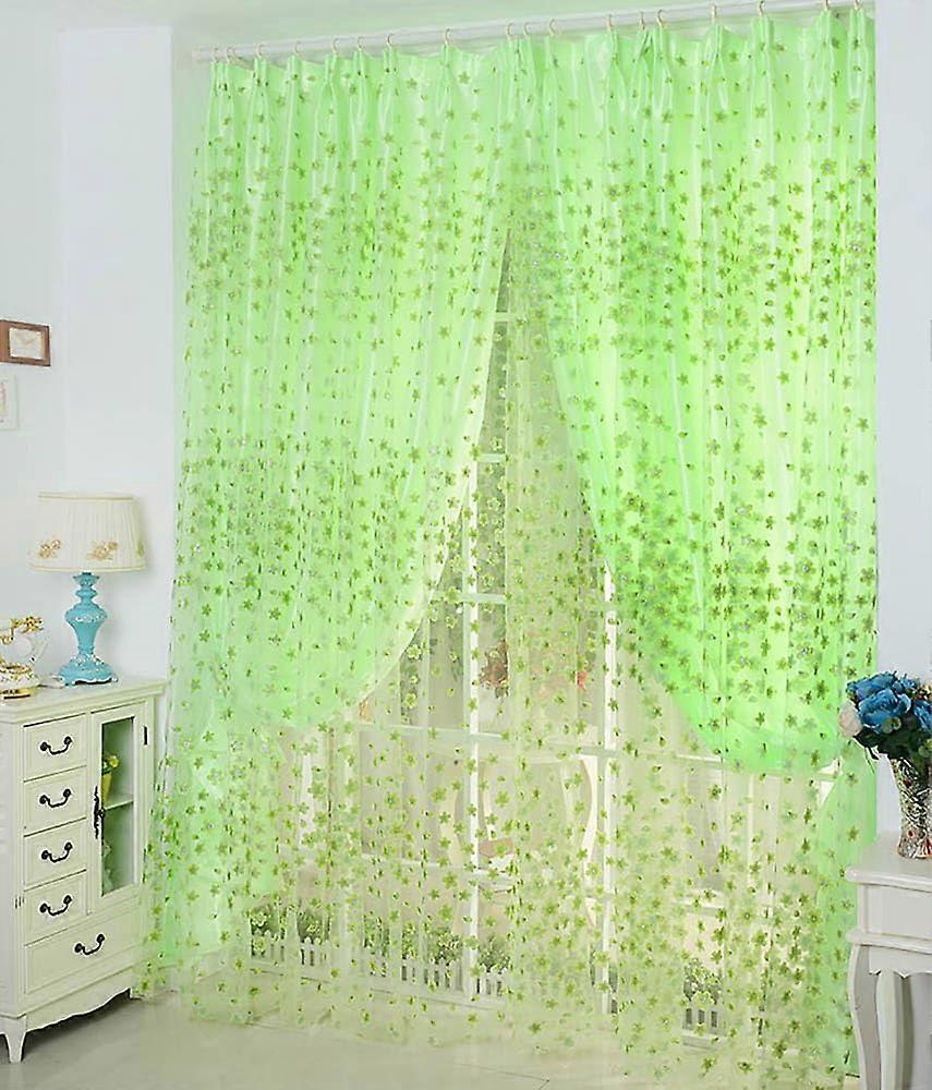 Blackout Curtains for Bedroom Double Layer Kids Window Drapes Set of 2 Green 52x63 Inch