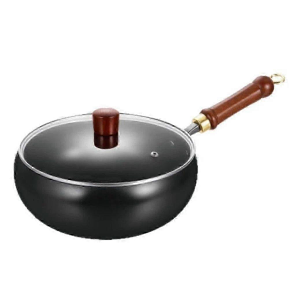 مقلاة حديدية يابانية غير مصقولة ، مقلاة غير مطلية يدويا للغاز ، الحث