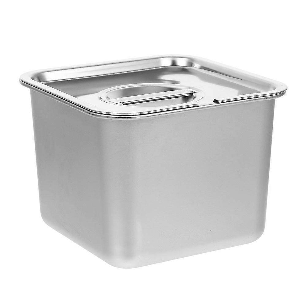 Stainless Steel Ice Cream Storage Container with Lid for Kitchen Use Freezer Box