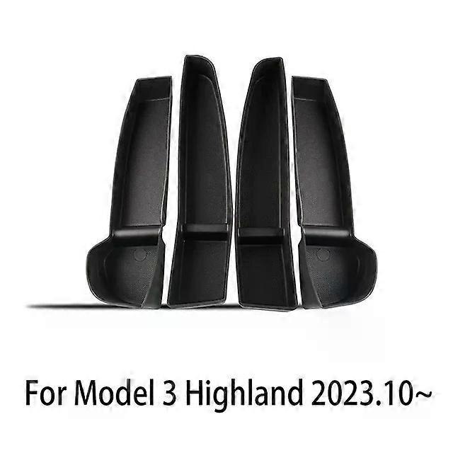 Door Side Storage Box Front Rear Door Handle Armrest Tray Organizer for Tesla Model Y 2020 -2024 Model 3 Highland After 2023.10