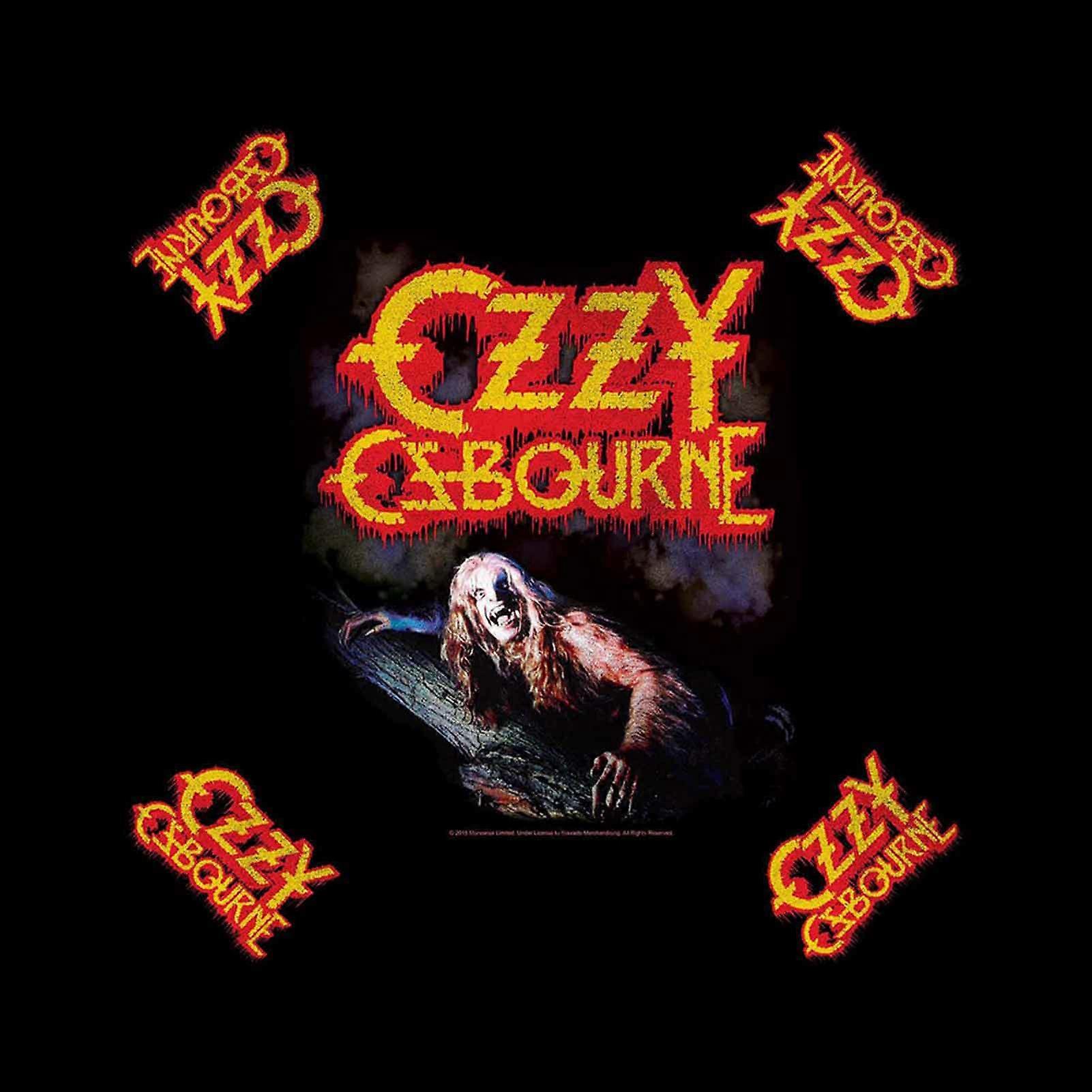 Ozzy Osbourne Bandana Bark at the Moon Band Logo new Official Black