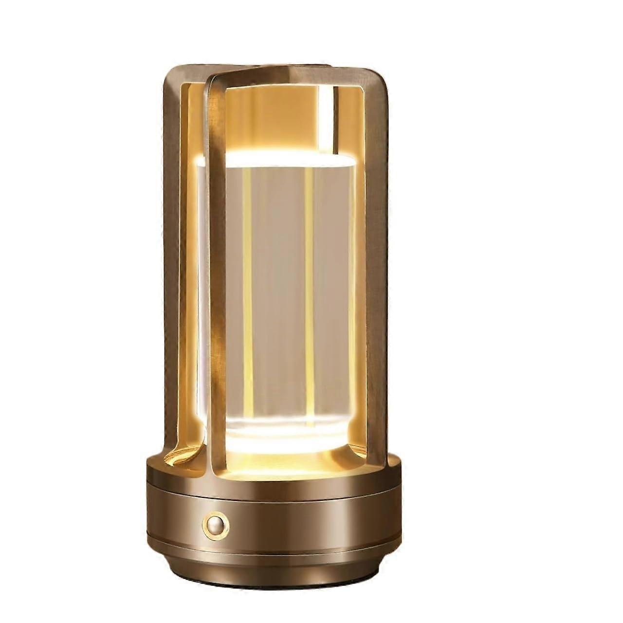 Cordless Table Lamp with Touch Dimming, Rechargeable LED, 3 Color Modes, Long Battery Life, Silver