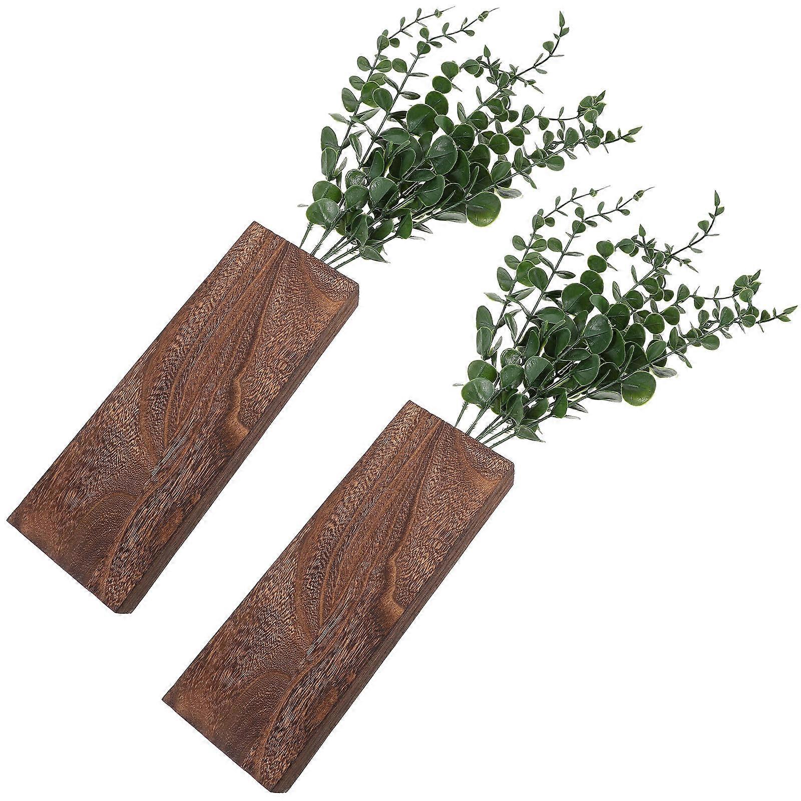 Simulation Eucalyptuss Artificial Vase for Decor with 2Pcs Branches
