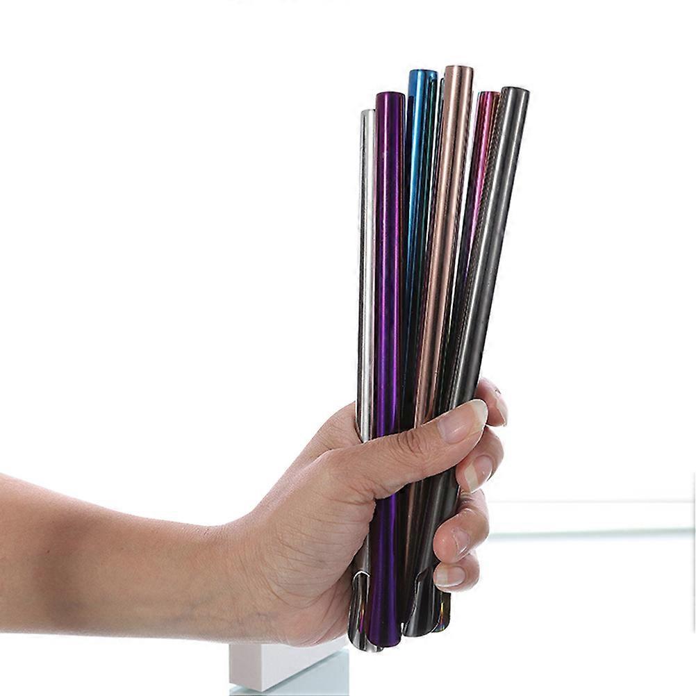 Stainless Drinking Straws 4Pcs Reusable Stirring Tool for Smoothies Ideal for Trips and Office Use