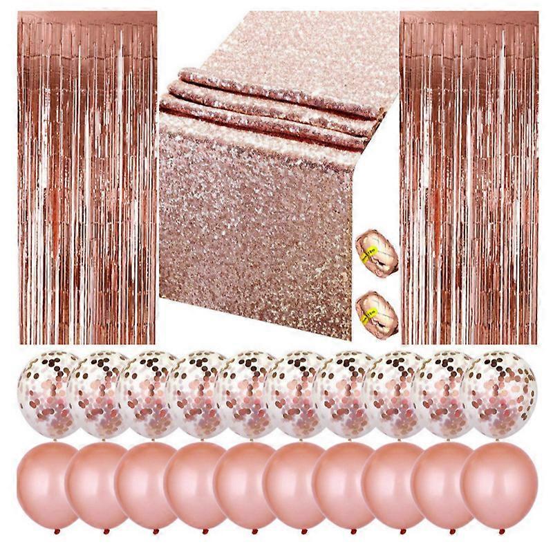 12-inch confetti balloon sequin table runner raindrop set for wedding party decorations