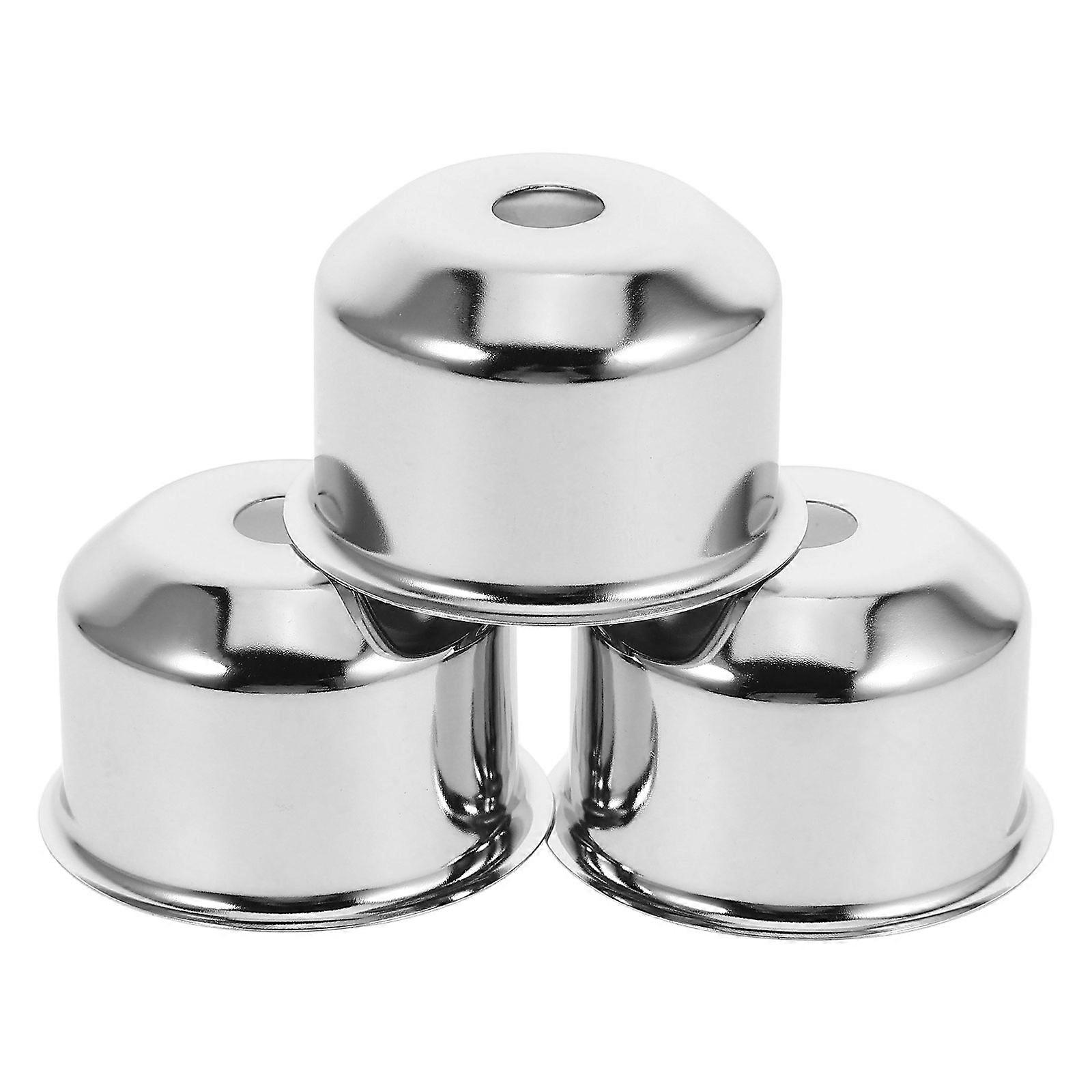 Silver Lamp Cup Table Lamp Base with 3Pcs Iron Finials for Decor