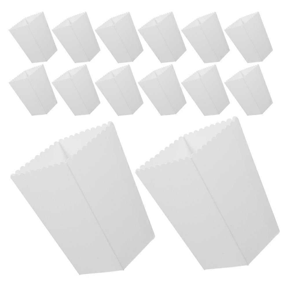 Paper Popcorn Box Food Packaging for 36Pcs White Popcorn Container