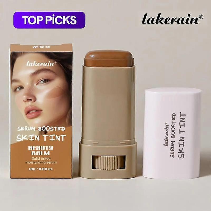 Long-lasting Moisturizing Buildable Pigmented Solid Foundation Concealer, 1 Count Tinted Moisturizing Serum, Skin-friendly Formula, Multiple