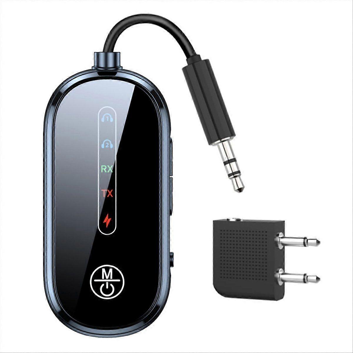 Multipoint Connect Bluetooth 5.4 Receiver Transmitter Handsfree Call Stereo 3.5mm AUX Wireless Audio