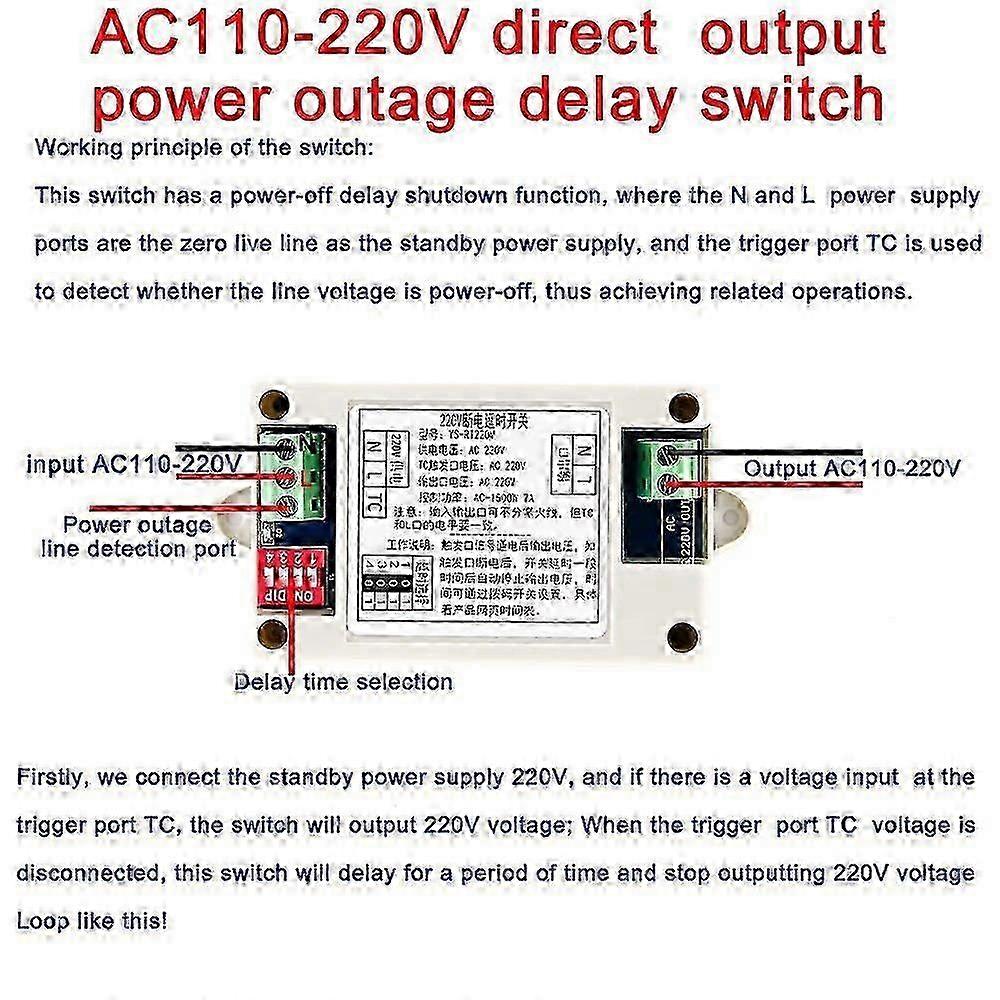 Disconnect Delay Relay Switch for Vehicle, 12V 24V Timer Power OFF Controller Module