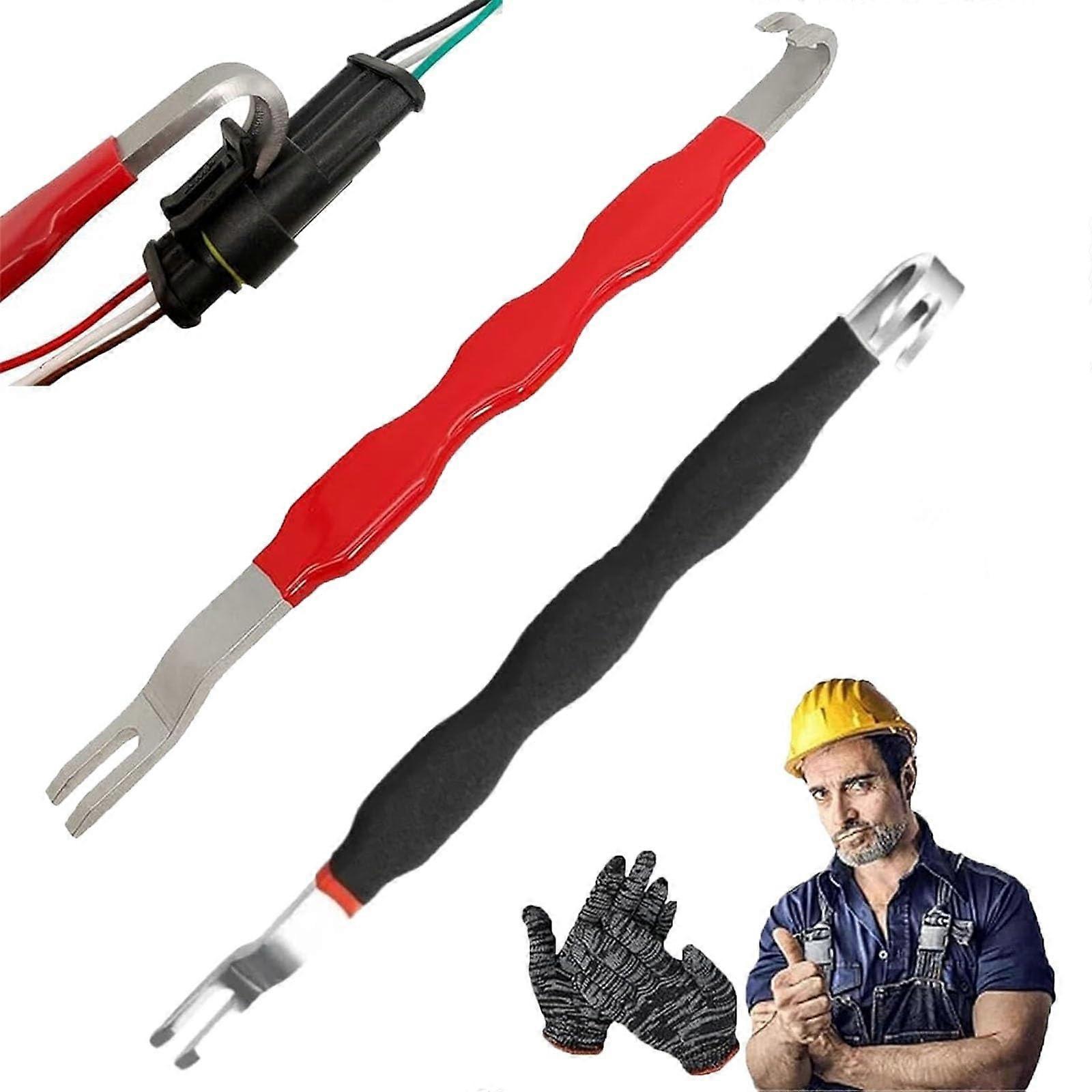 Automotive Terminal Removal Tool 2pcs DualHead Electrical Connector Extractor for Most Vehicles