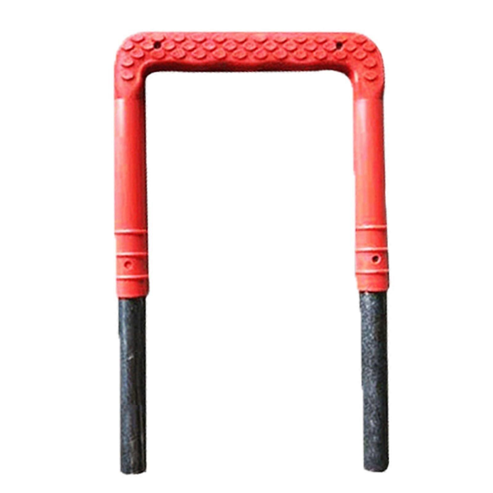 Heavy Duty Steel Basement Window Well Escape Ladder with AntiSlip Adjustable Steps, Red 40x30x1.4cm