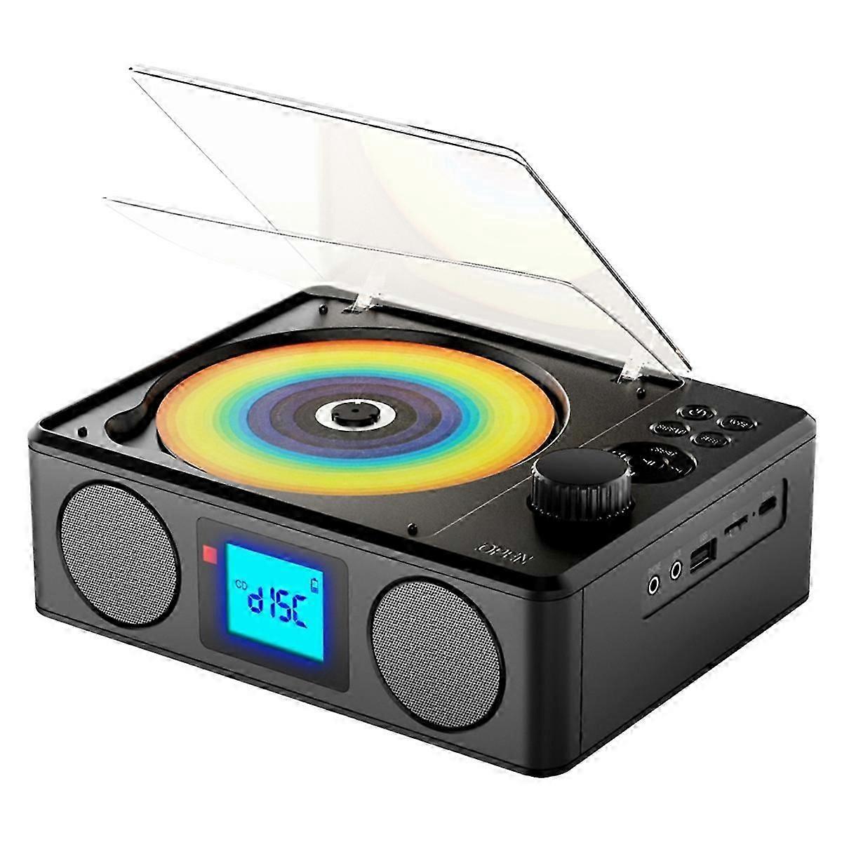 Portable CD Player Audio Speaker FM Radio Music Player EU Plug