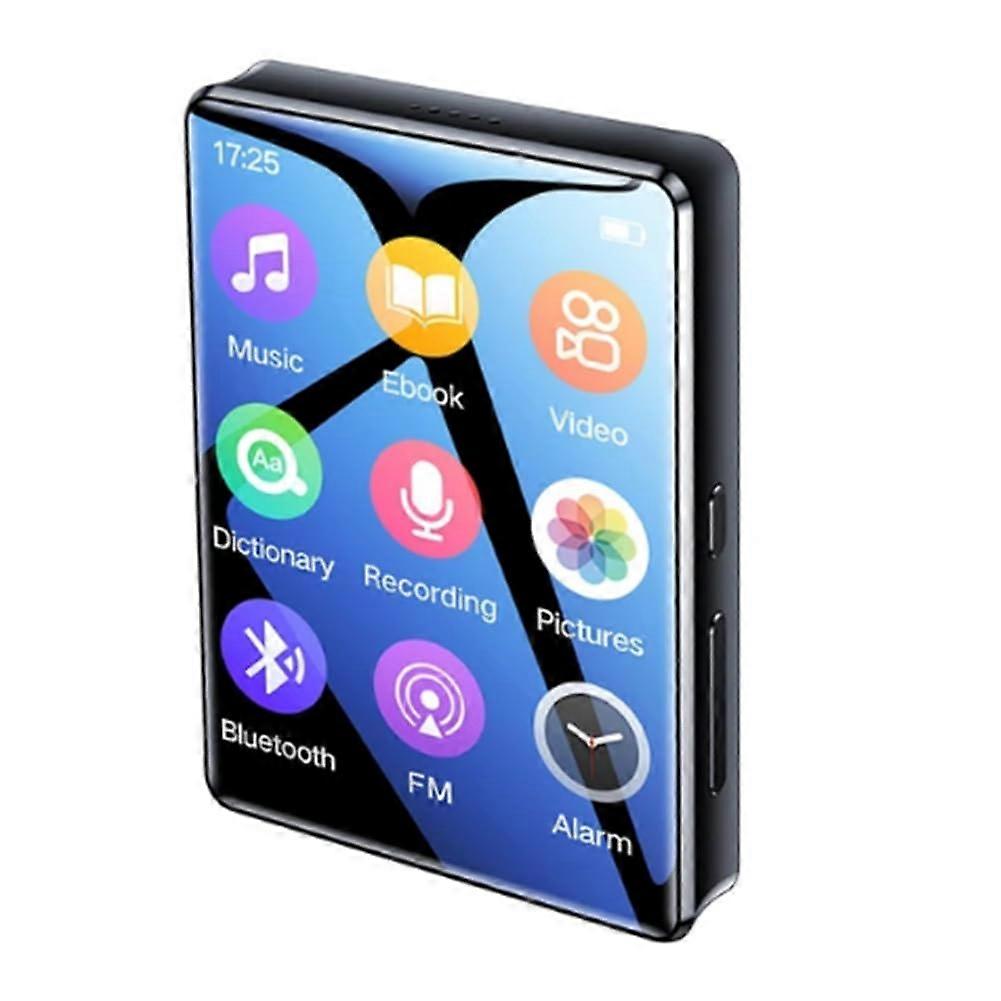 2.4 Inch Full Screen MP3 Player, UltraThin Bluetooth Portable HiFi Music Player, MP4 Video Playback, FM Recorder (B)