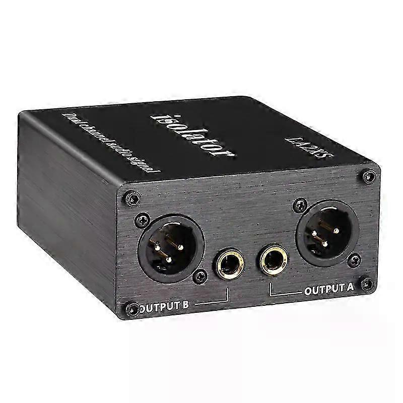 LA2XS Audio Isolator Noise Reduction Filter Eliminates Current Noise Dual-Channel 65 XLR Mixer Audio