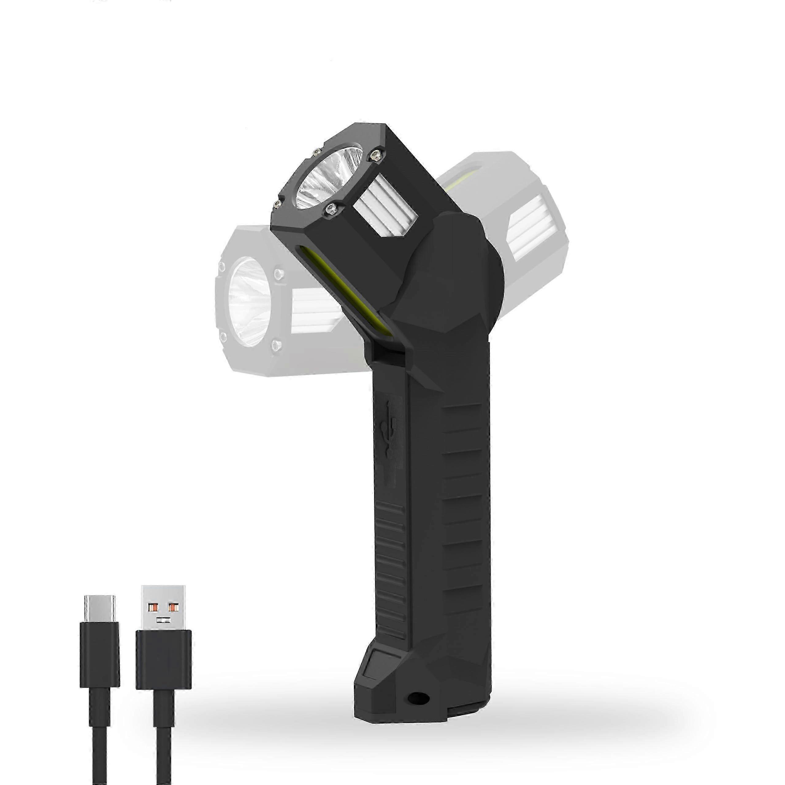 1000 Lumen Rechargeable Flashlight with Magnetic Base & Rotating Head