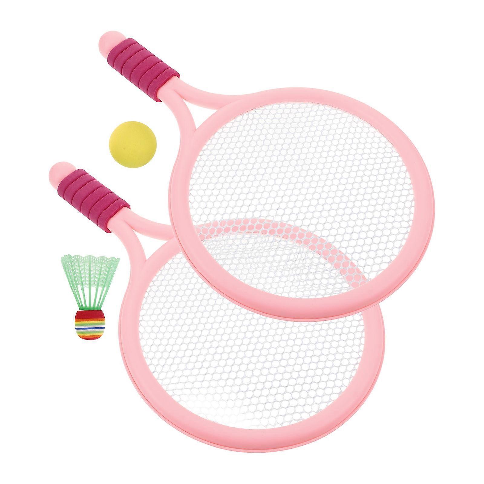 Kids Badminton Set Plastic Rackets for Fun Physical Activity and Coordination