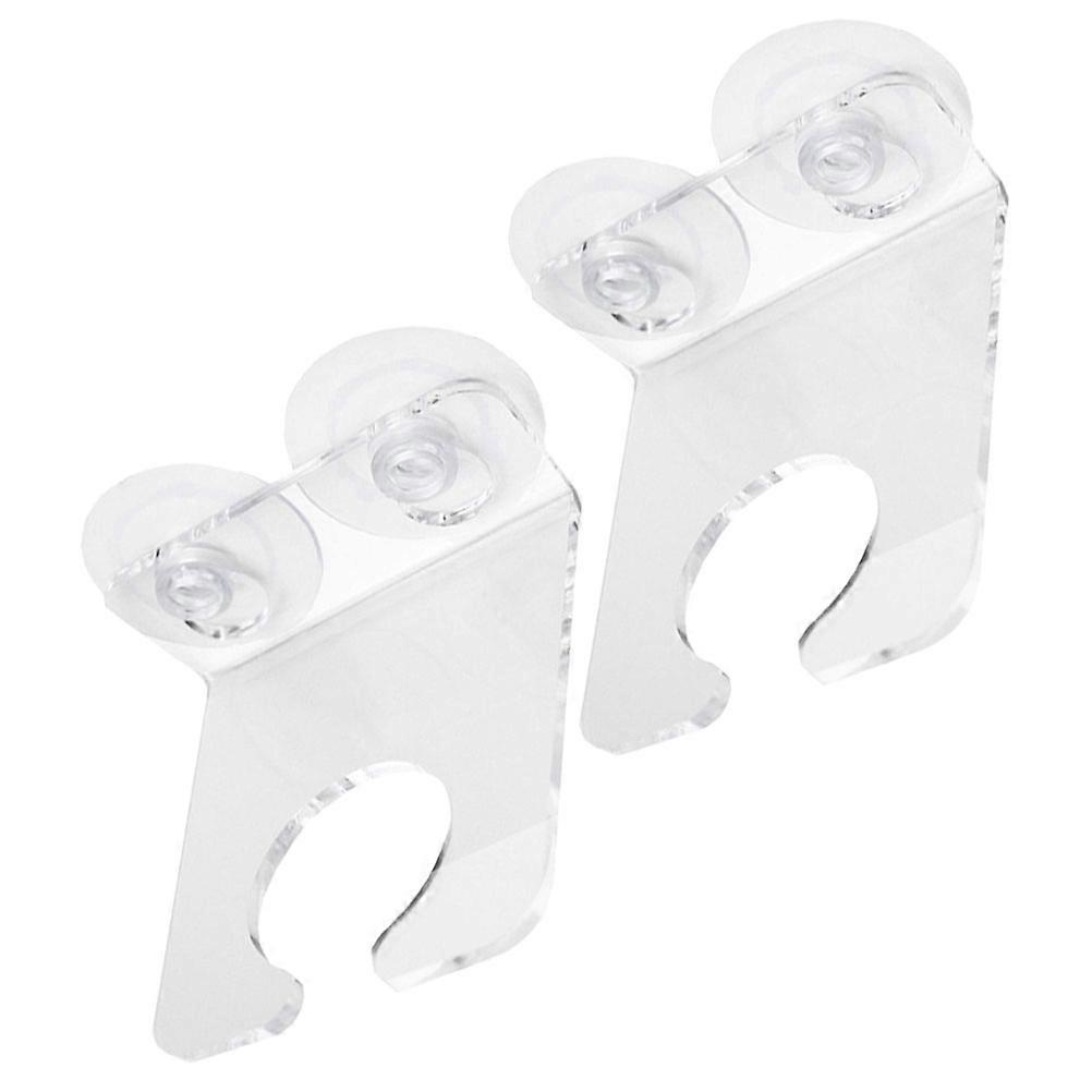 Transparenter Acryl-Weinglashalter für die Dusche, 2er-Set