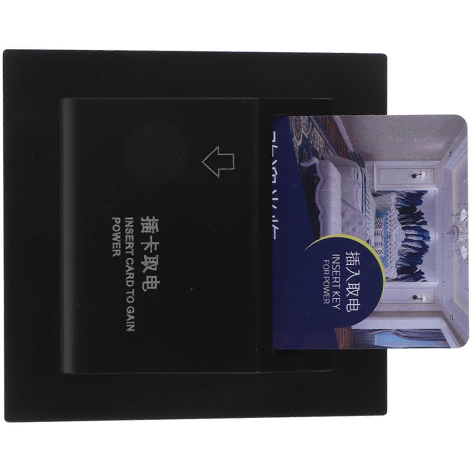 Panel Single Electricity Recognition Panel For Hotel Use Black 9.00X8.50X4.00CM Power Control 1Set