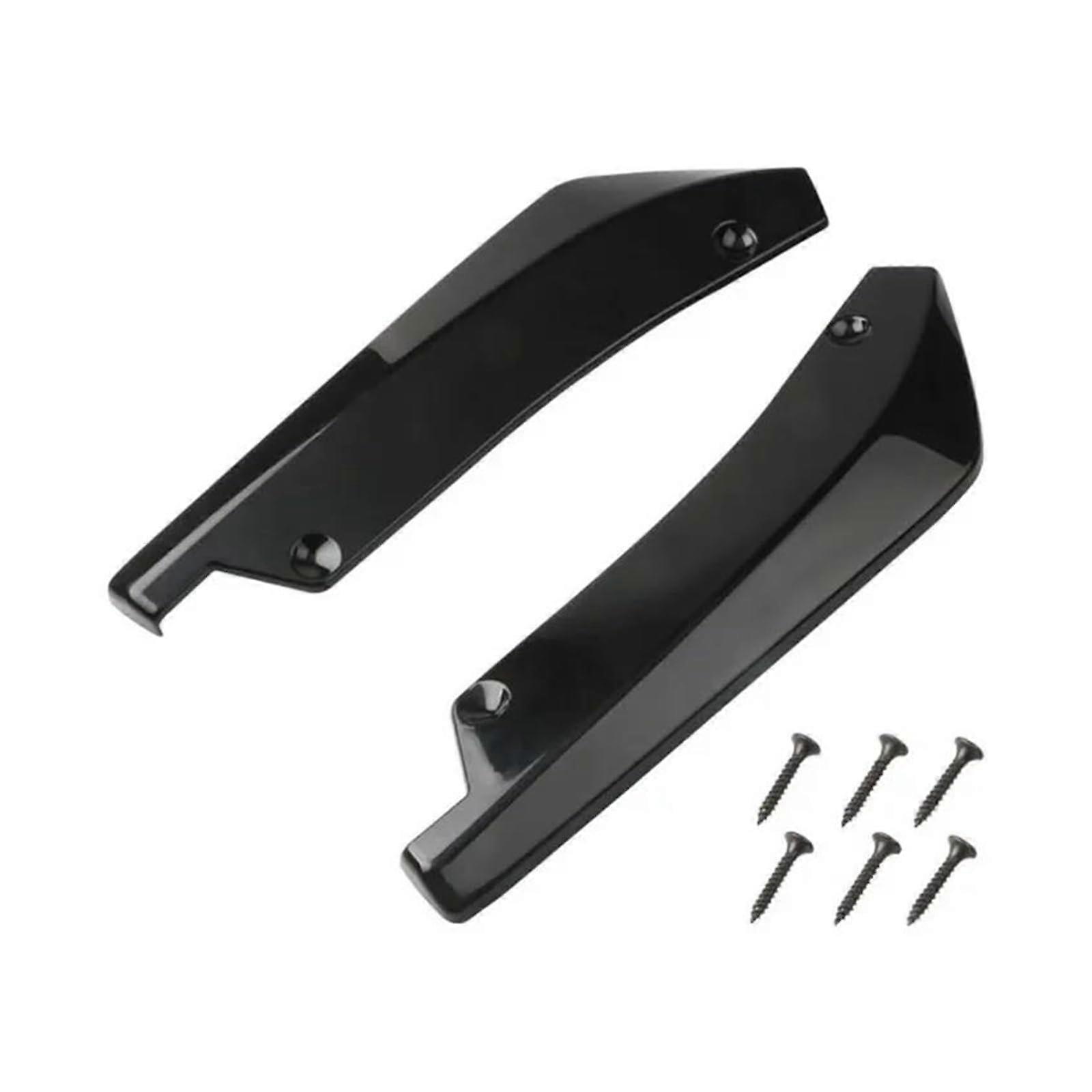 Car Side Skirt Universal Extension Carbon Fiber Lip Spoiler Diffuser Scratch Protector Black