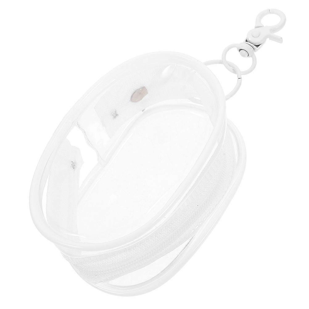 Clear Keychain Pouch for Figures Display Storage White Durable PVC