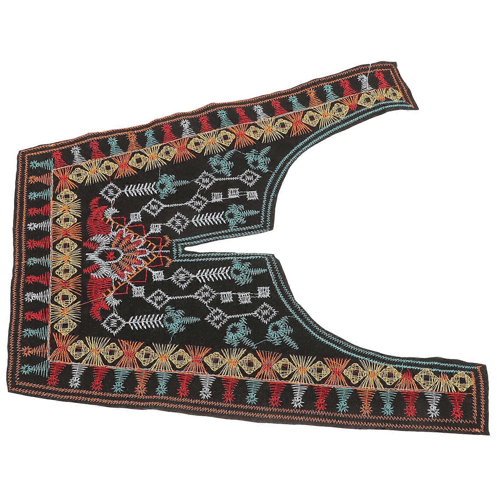 Embroidery Patch Set Ethnic Style Applique Decorative Diy Clothing Accessories Multi Color Rectangular Shape 1Set