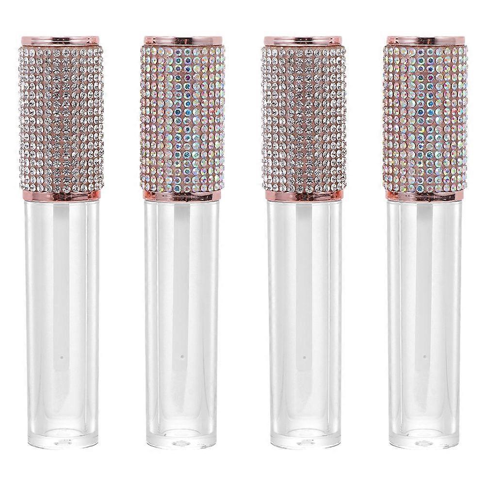 Refillable Lip Glazes Bottle for Storage Use 4Pcs DIY Lip Gloss Tubes Set