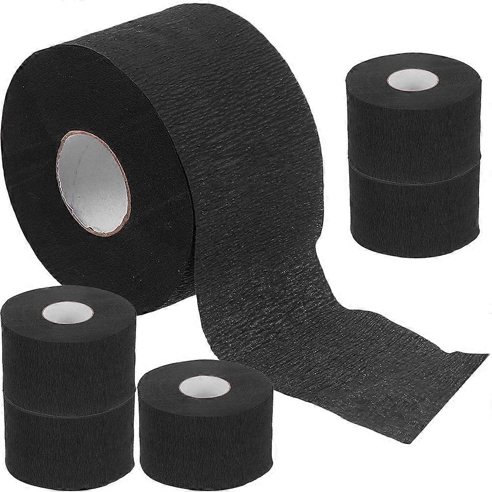 Black Neck Strips Single Use Collar Paper for Barber Use 6 Rolls