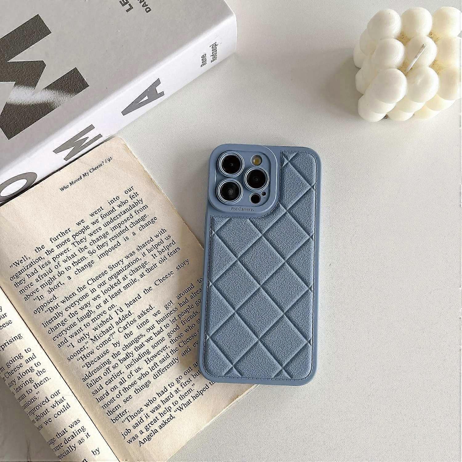 Case For Iphone 13 Blue Diamond Pattern Anti-fall No2745