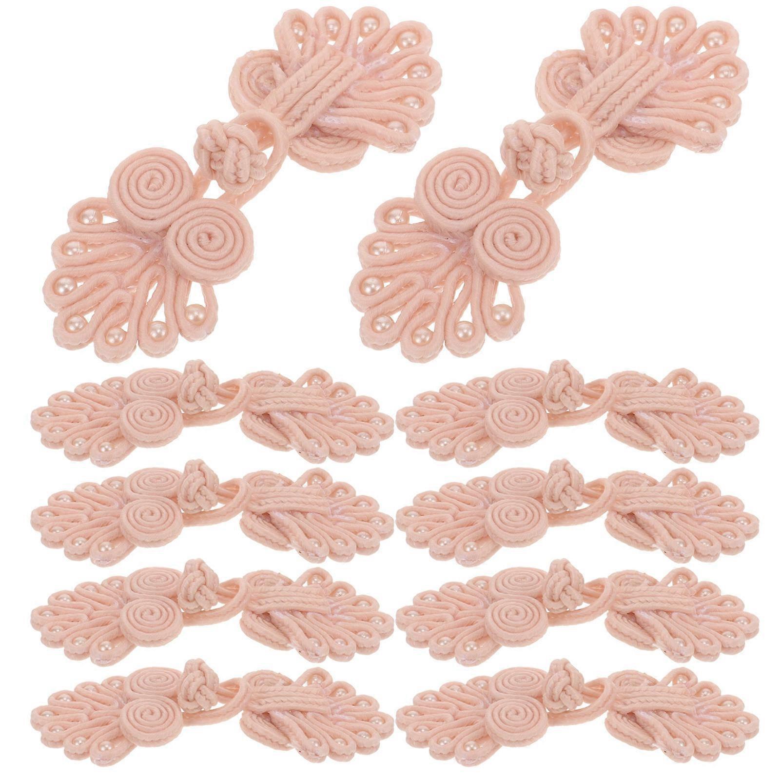 Retro Clothes Buttons for Sewing Closure 10Pcs Pink Nylon Decorative Set
