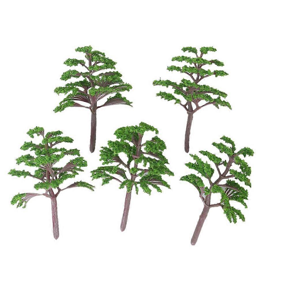 Mini Model Tree Plastic Green for Landscape Train Scenery 40Pcs