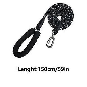Dog Leash with Comfortable Padded Handle and Highly Reflective Threads，Heavy Duty Dog Leash for Large Medium Dogs, 5 FT Strong