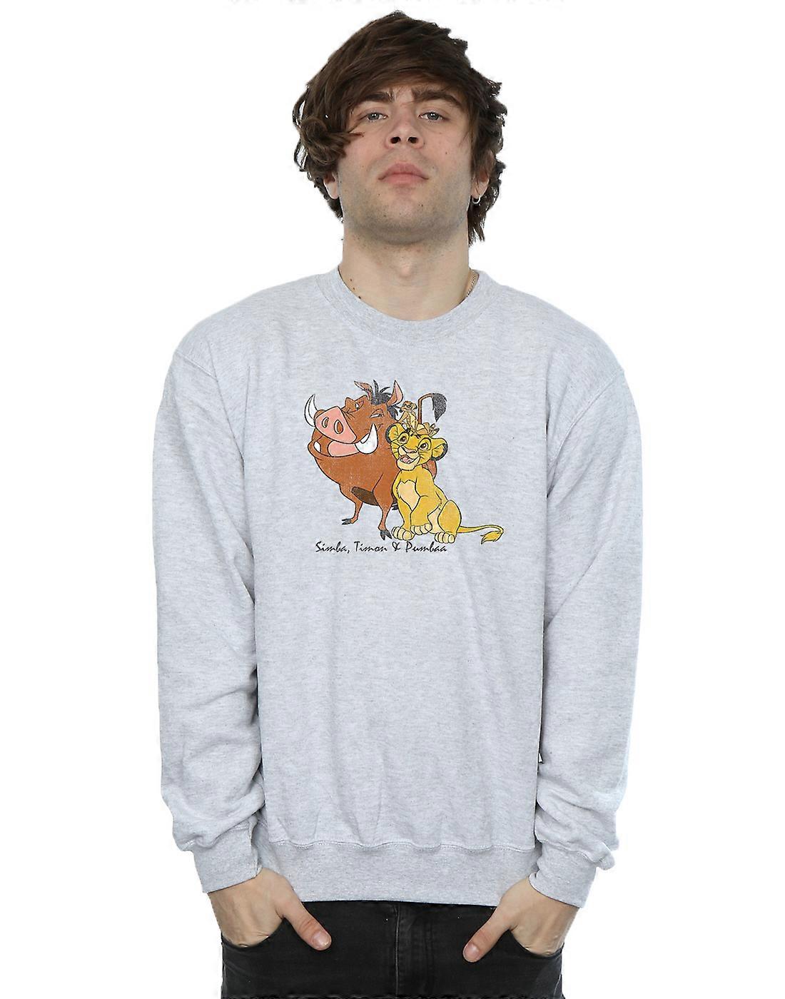 Disney masculino clássico Simba, Timon e Pumba moletom