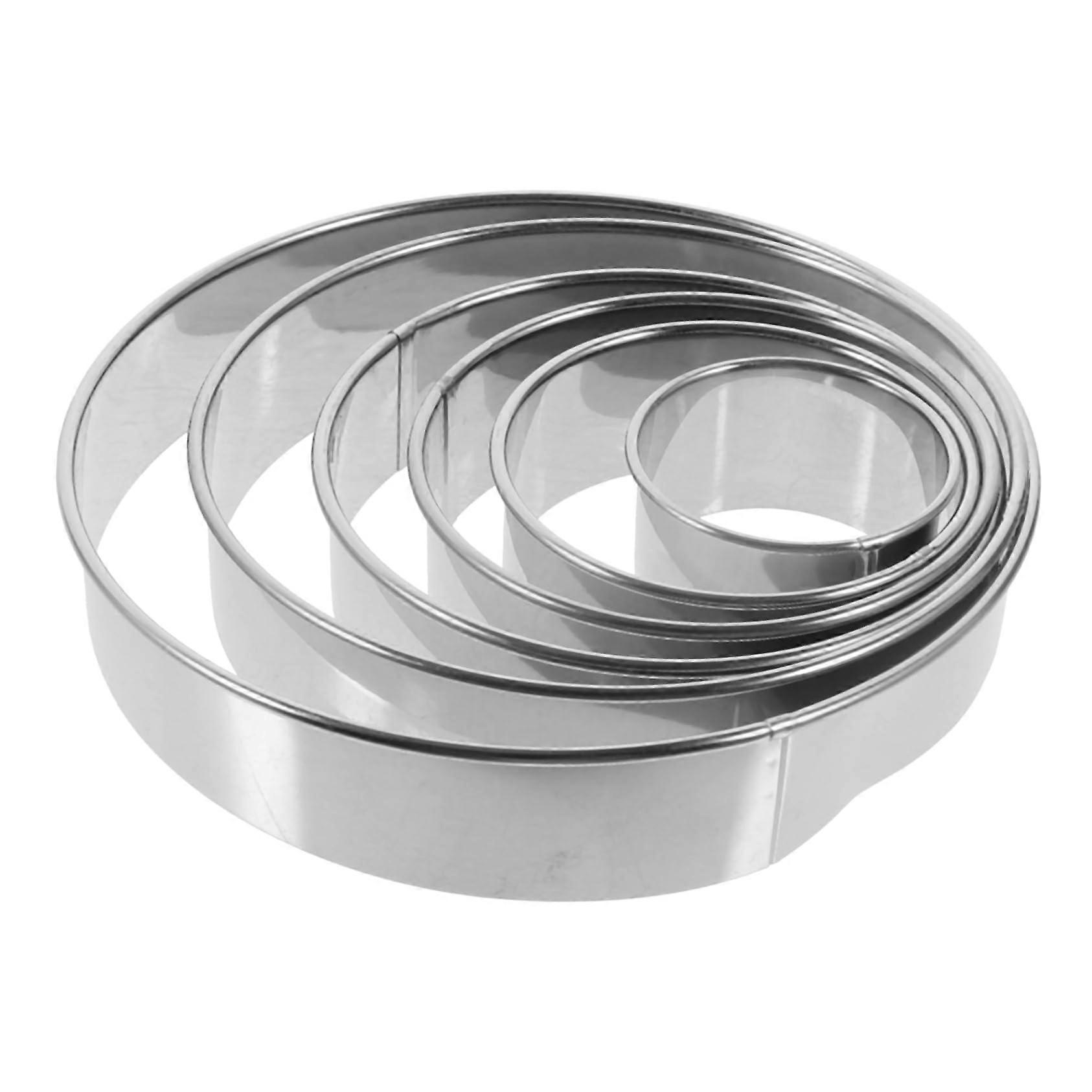 Dumpling Cutter Set 6pcs Stainless Steel Cookie Mold with Ergonomic Grip for Easy Dumpling Making