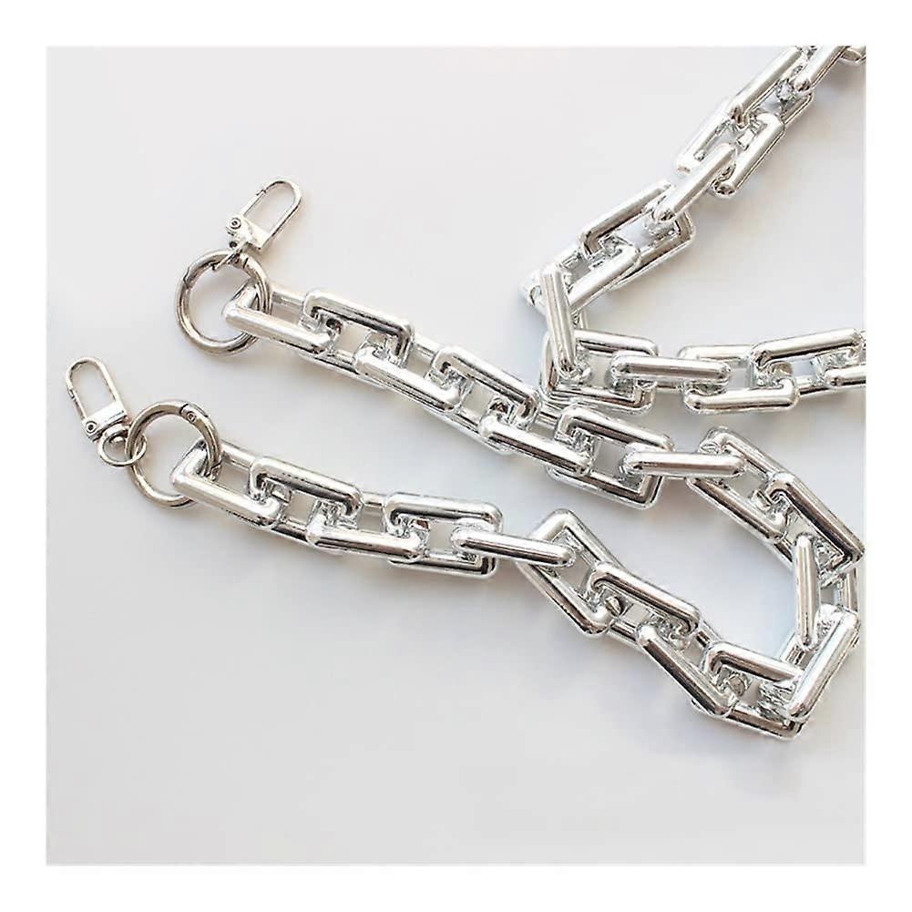 Silver Bag Chain Strap 50cm Resin Replacement Shoulder Strap Detachable Square Link Purse Handle