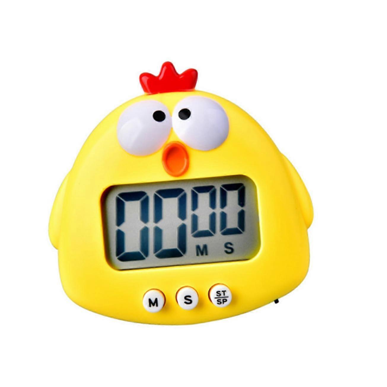 Cute Yellow Chick Kitchen Timer, Magnetic Digital Countdown for Cooking, Study and Work