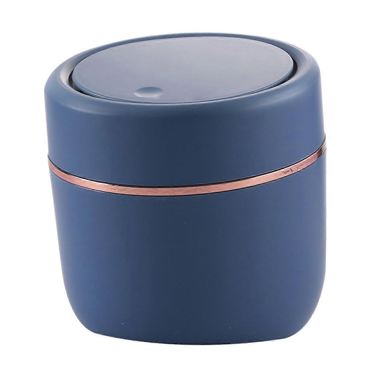 Desktop Trash Can with Easy Press Lid, Compact Mini Garbage Bin for Office, Bedroom, Table Use