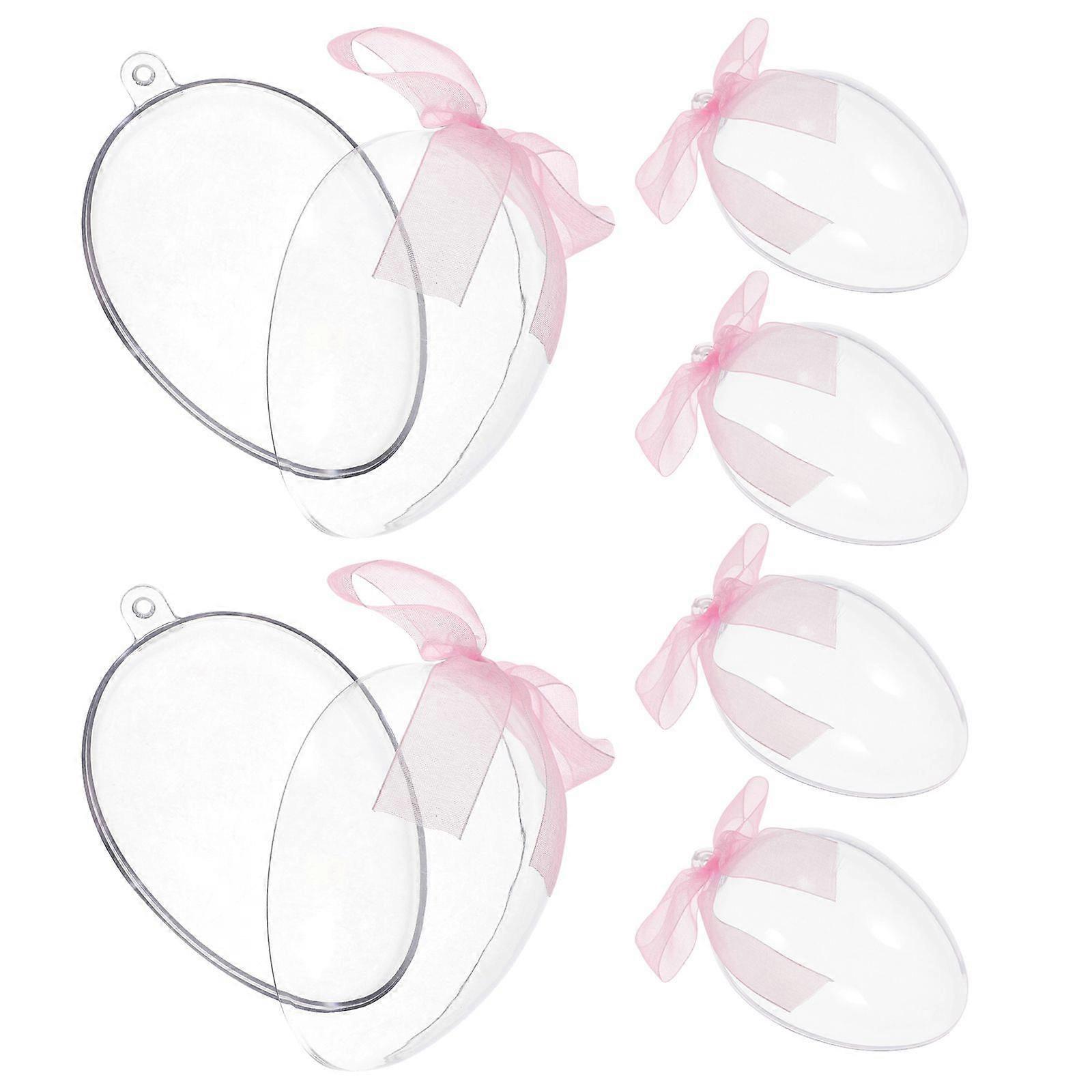 6Pcs Easter Egg Shape Candy Box Festival Candy Case Clear Candy Box Candy Container