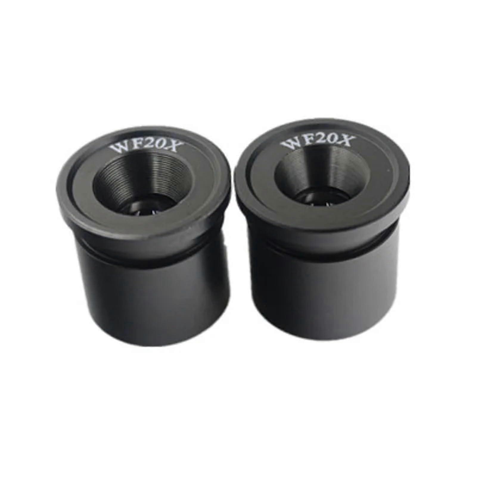 2PCS WF20X Wide Field Microscope Eyepieces 30.5mm for Stereo Binocular Viewing
