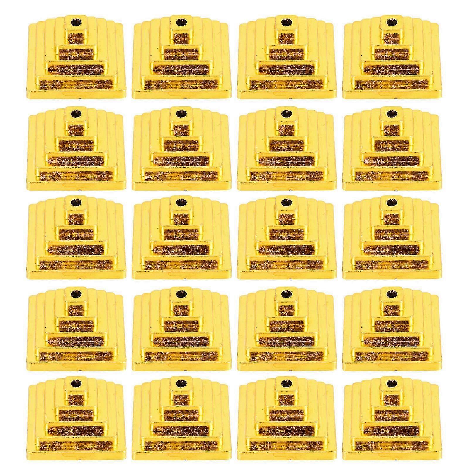 Golden Desktop Flagpole Holders Plastic Used for 30Pcs Square Brackets