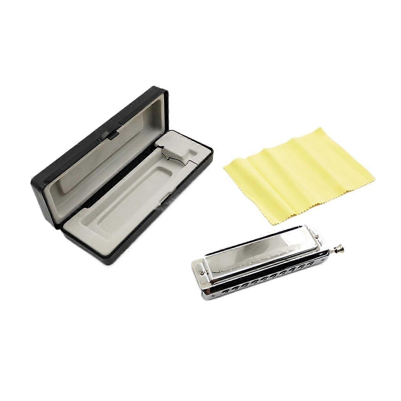 10Hole 40Note Chromatic Harmonica Professional German Tuned with Phosphor Bronze Reeds for Jazz