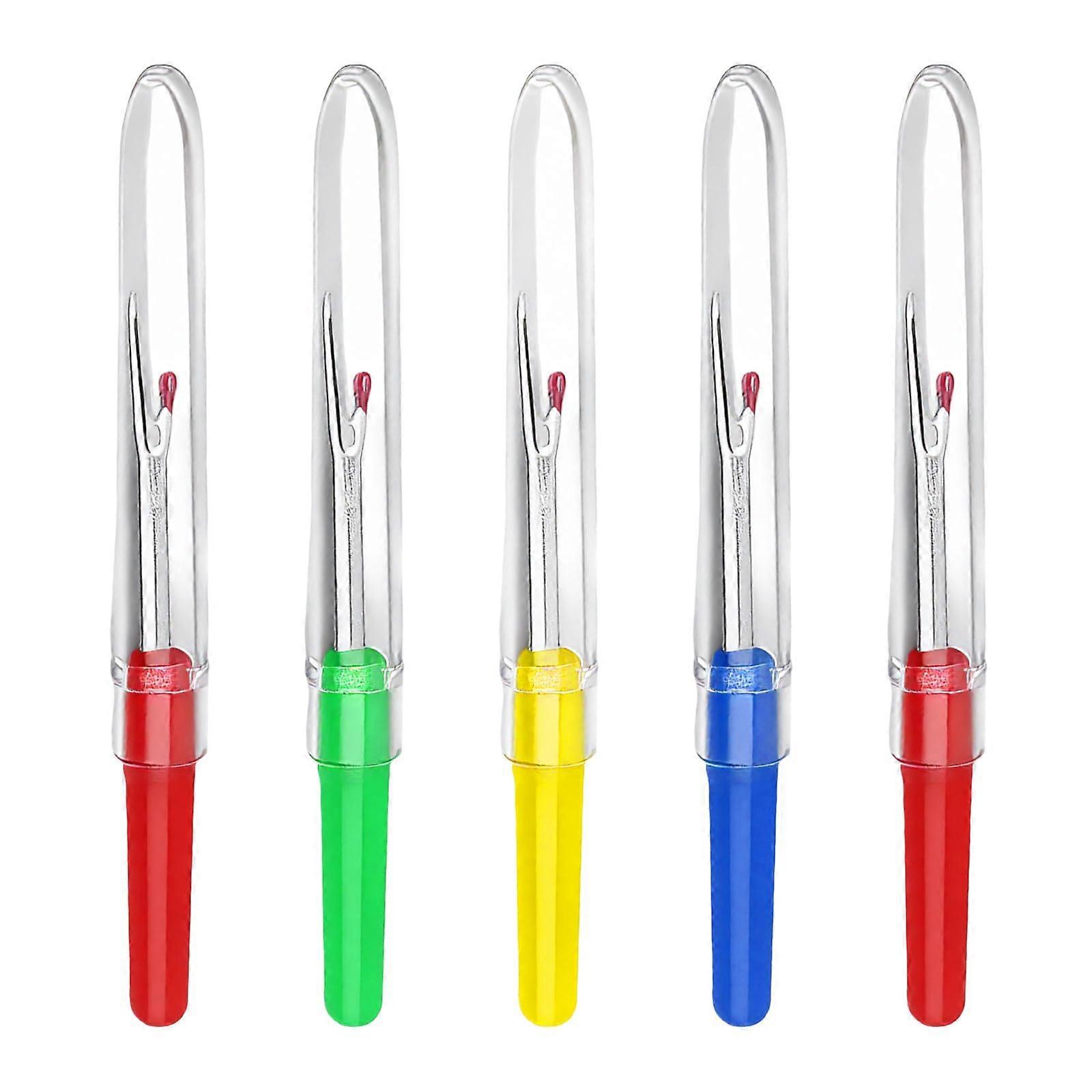 5 Pcs Seam Ripper Sewing Tool Set with Ergonomic Grip for Precise Thread Removal and Fabric Protection