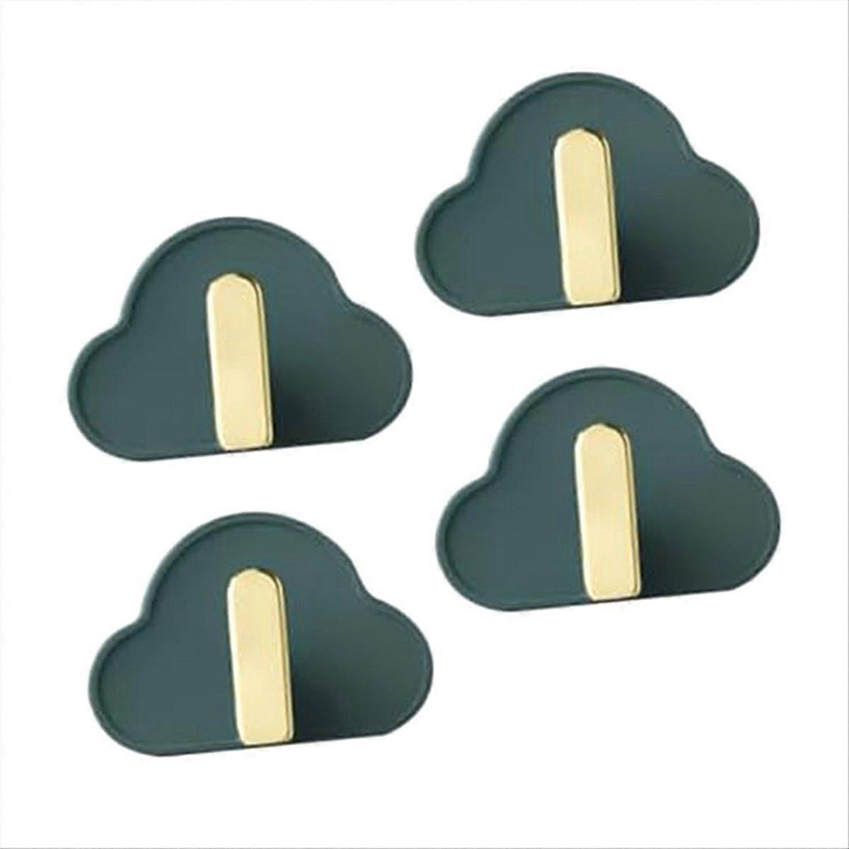 4 Pcs Hook up Plastic Key Hooks Hat Hanger Punching-Free Hooks A