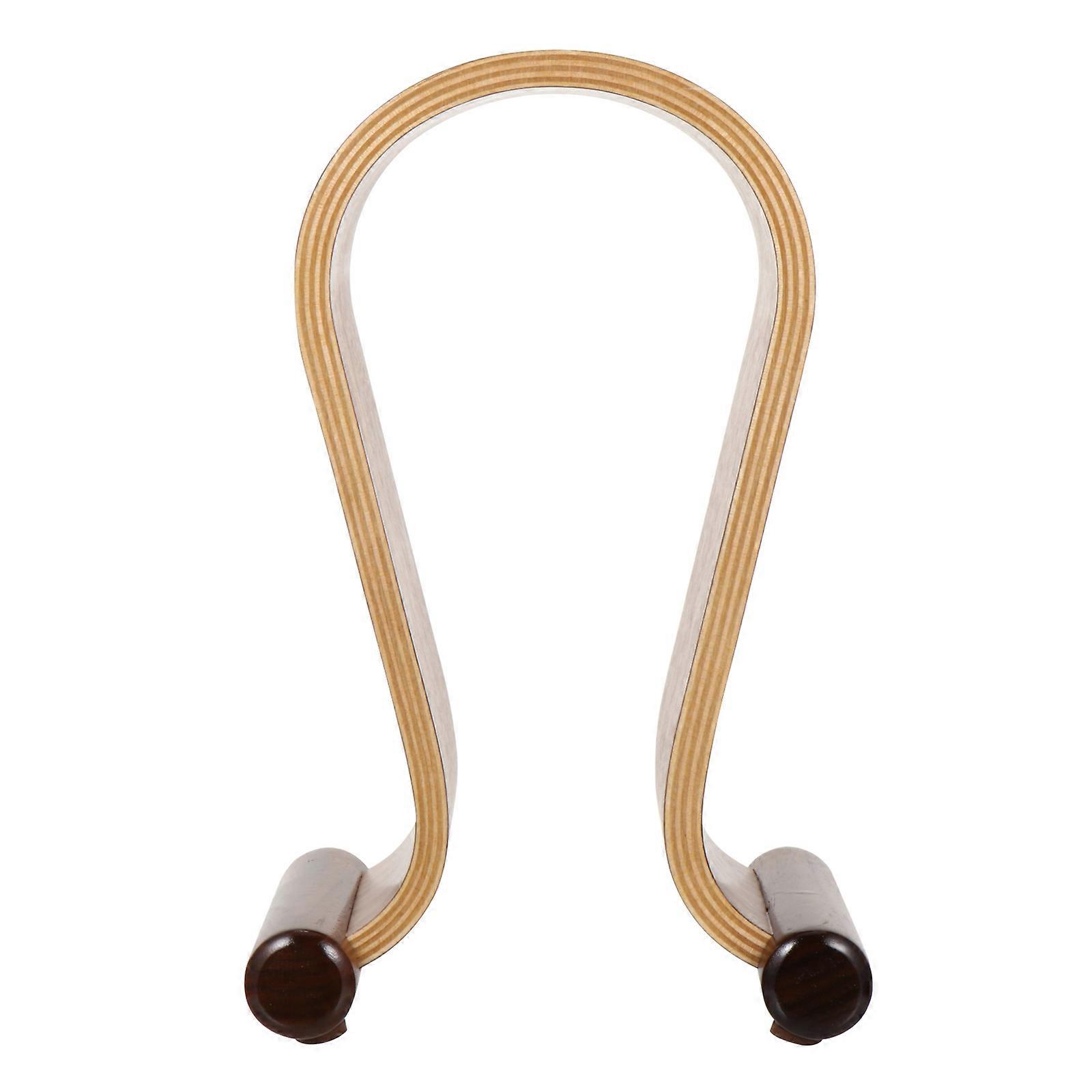 Walnut Wood Headphone Stand for Display Practical Desktop U Shape
