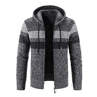 Men's Winter Fleece Jacket XL Dark Grey Warm Breathable Long Sleeve Shirt for Versatile Layering
