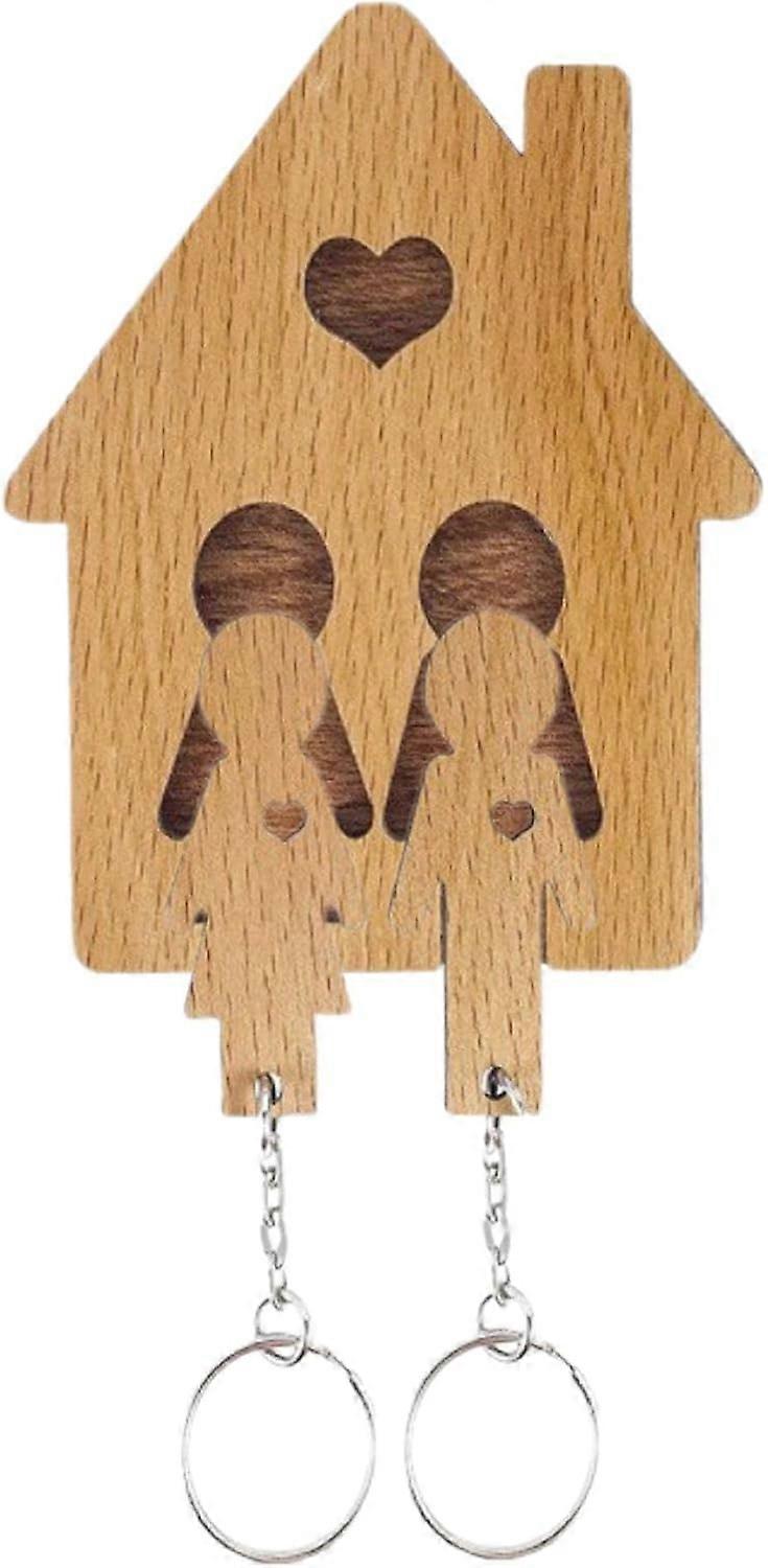 Couple wooden key hooks